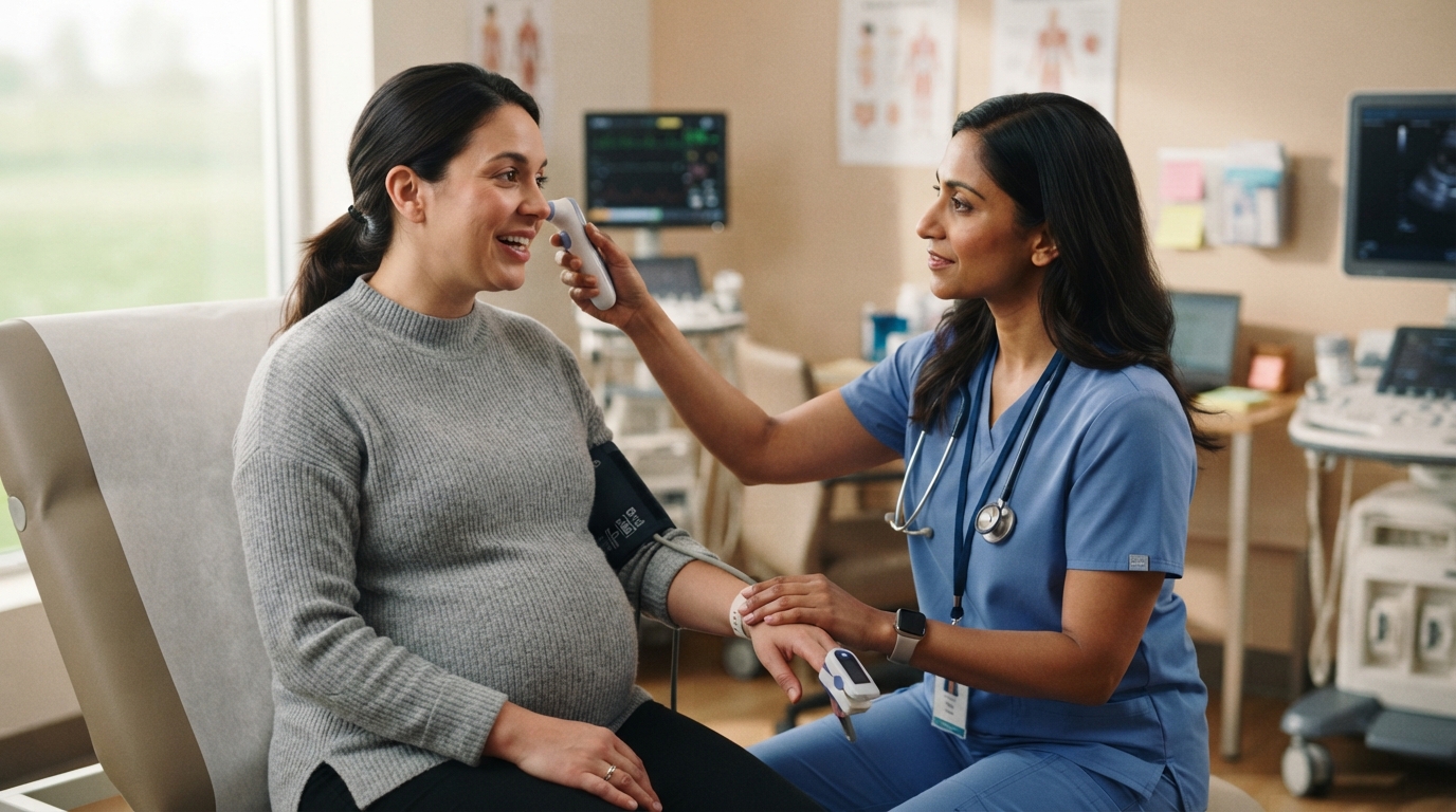 Maternal sepsis in pregnancy discussed during a prenatal medical visit
